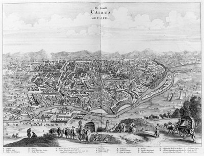 View of Cairo from the west bank of the Nile, from Description de lAfrique by O. Dapper, translated from Flemish, published 1686 by Flemish School