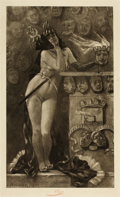 Modern Masks by Félicien Rops