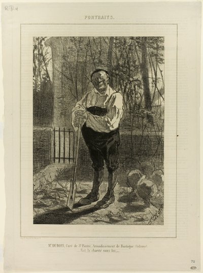Portrait of Monsieur Dubois, Curate of St. Pierre by Félicien Rops