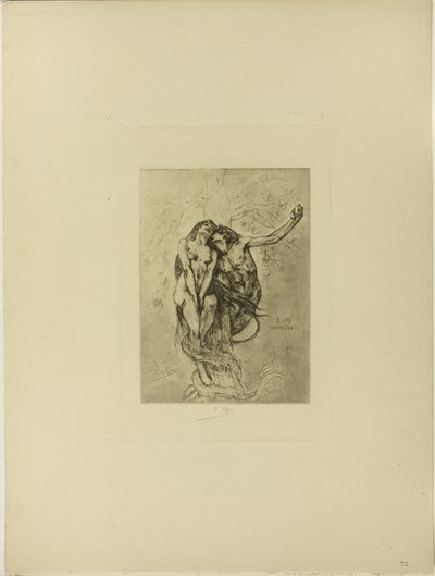 Temptation or the Apple by Félicien Rops