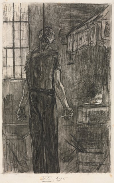 The Hanged Man in the Forge, c. 1880 by Félicien Rops