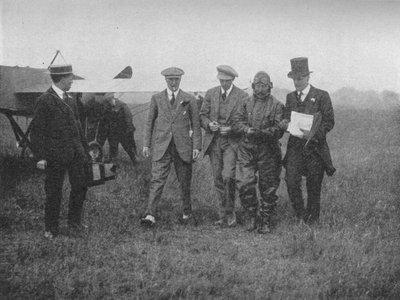 The end of a great flight: Mr Robert Slacks arrival at Hendon, 1913 1934 by Flight Photo