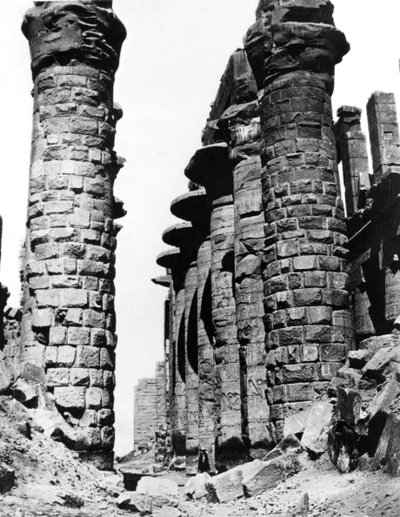Colonnade, Hypostyle Hall, Egypt by Félix Bonfils