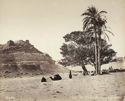 Desert Area on the Outskirts of Cairo, Egypt by Félix Bonfils