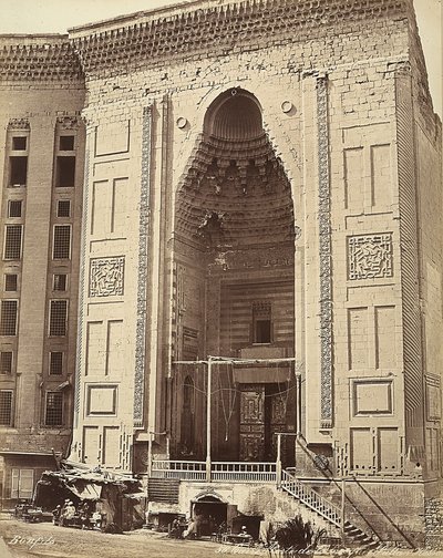 Door of the Mosque of the Sultan Hassan, in Cairo, Egypt by Félix Bonfils