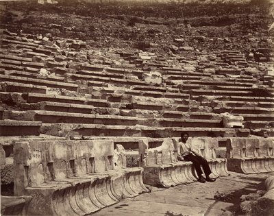 Interior, Theater of Dionysius, Athens by Félix Bonfils