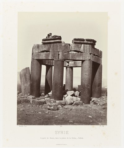Man on the Qubba of Douris, Near Baalbek by Félix Bonfils