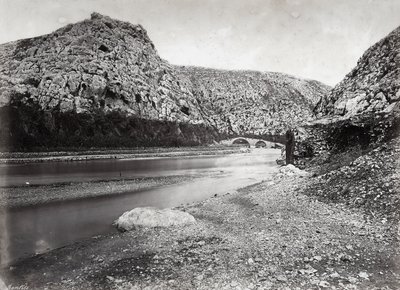 Nahr el-Kalb (The River of the Dog) Amongst the Mountains of Lebanon by Félix Bonfils