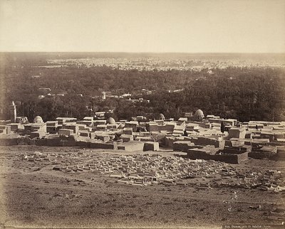 Panoramic view of Damascus, Syria, from Salahie by Félix Bonfils