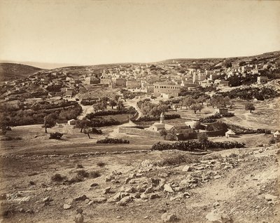 Panoramic View of Nazareth, Israel by Félix Bonfils