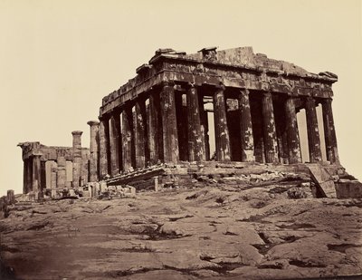 Parthenon, taken from the Propylaea - Athens. [From North - west] by Félix Bonfils