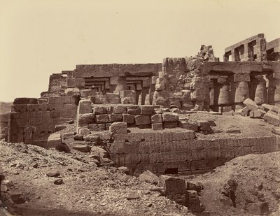 Ruins of the 3rd Pylon of the Temple (Southeast) Left Part (Karnak) Thebes by Félix Bonfils