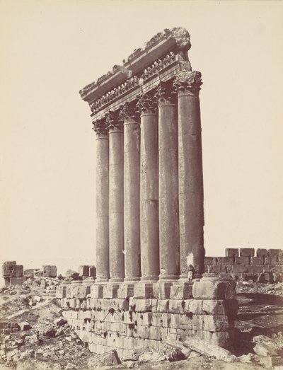 The Temple of the Sun at Baalbec, ca. 1870 by Félix Bonfils