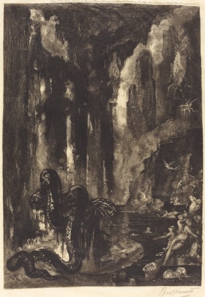 Untitled (The Dream of the Mogul?) by Félix Bracquemond after Gustave Moreau