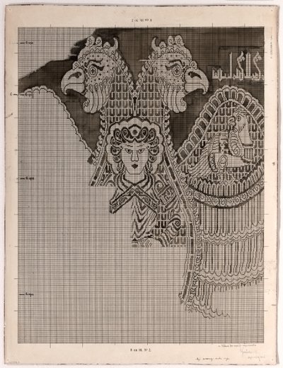 Schematic Drawings of Buyid Silk by Félix Guichert