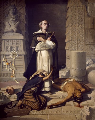 Father Bartholomew de Las Casas, defender of Native Americans by Félix Parra