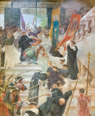 The Assassination of Governor Bustamante by Félix Resurreccion Hidalgo y Padilla