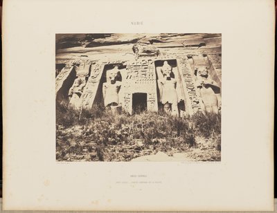 Abu Simbel. Small Temple - Central Part of the Facade by Félix Teynard