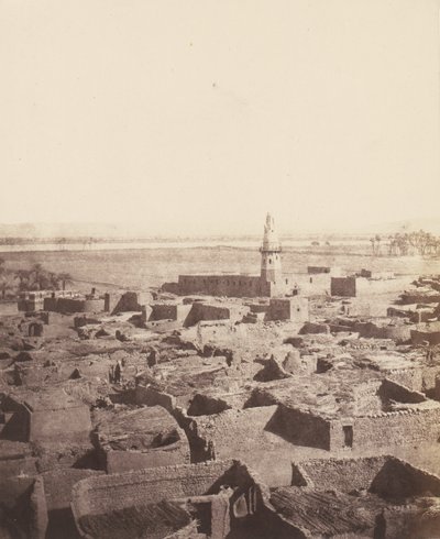 Edfou, General View of the City from the Central Platform of the Pyramid by Félix Teynard