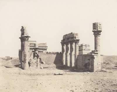 Erment Hermonthis, General View of the Ruins - Temple and Mammisi, 1851-52, printed 1853-54 by Félix Teynard