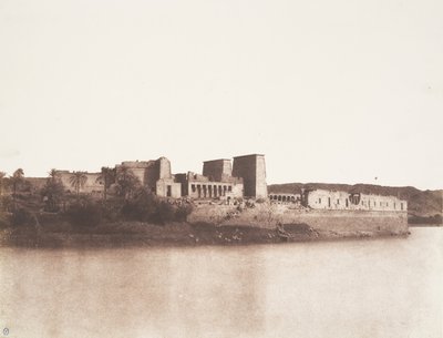 Ile de Fileh Philæ, General View Taken from the Northwest at Point A by Félix Teynard