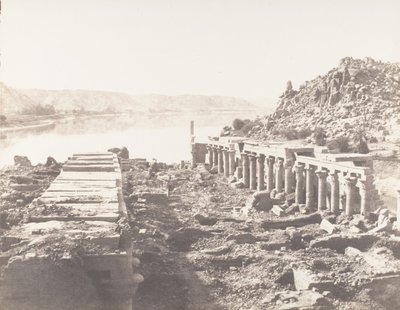 Ile de Fileh Philae, General View Taken from Point I, On The Platform by Félix Teynard