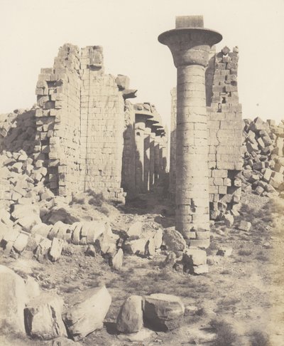 Karnak Thebes, Courtyard of the Palace - View Taken from Point I, 1851-52, printed 1853-54 by Félix Teynard