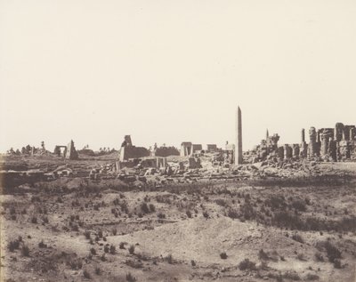 Karnak Thebes, General View of the Ruins Taken from the North-East, 1851-52, printed 1853-54 by Félix Teynard