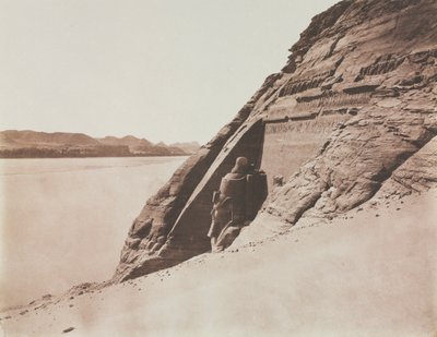 Large Speos - View taken from the Sand Slope Temple of Ramesses II, Abu Simbel by Félix Teynard