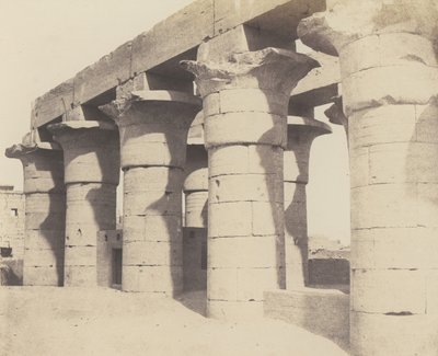 Louksor Thèbes. Construction Centrale - Grande Colonnade by Félix Teynard