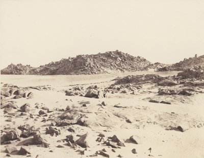 Première Cataracte, Montagnes Granitiques Couvertes de Sables by Félix Teynard