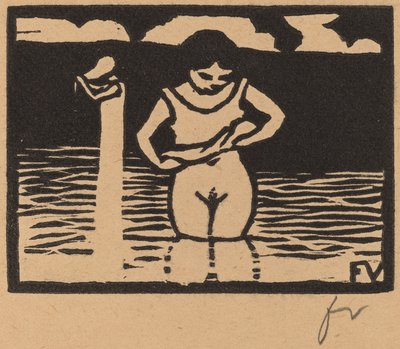 Girl Lifting Her Chemise by Félix Vallotton