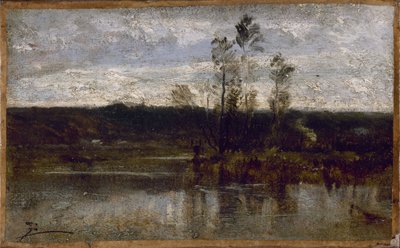 Riverbank by Félix Ziem