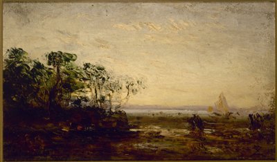 Martigues, Twilight Effect, between 1850 and 1900 by Félix Ziem