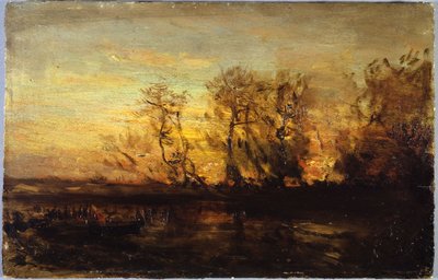 Sunset, between 1850 and 1860 by Félix Ziem