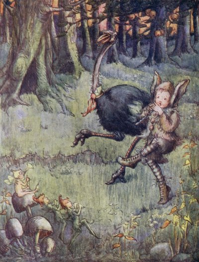 Ostrich Whom Tootles Would Take for a Stroll by Flora White