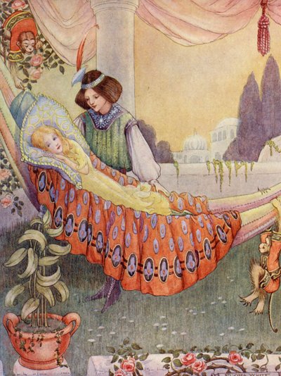 The Princess Put the Maidens into Hammocks by Flora White