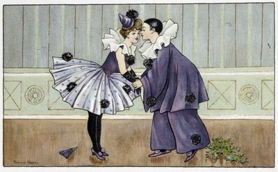 Pierrot and Colombine - by Florence Hardy, early 20th century by Florence Hardy
