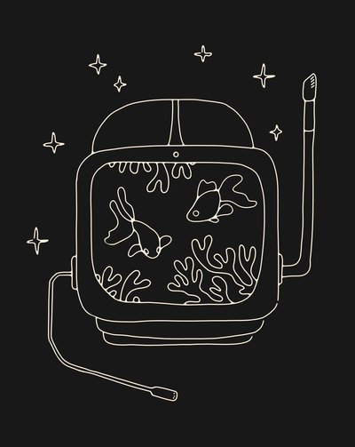 Astronaut Helmet in Water by Florent Bodart