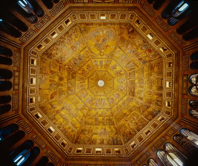 Domed Ceiling of St Johns Baptistry, Florence by Florentine School
