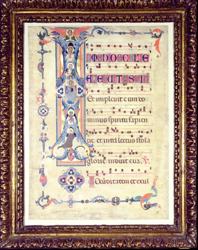 Gradual, featuring historiated initial I depicting Saint John the Evangelist, c.1315 by Florentine School