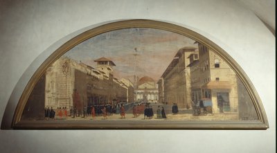 Lunette with View of Via de Servi, Florence by Florentine School