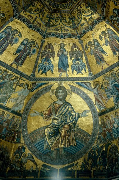 Mosaic on the Domed Ceiling of St Johns Baptistry, Florence by Florentine School