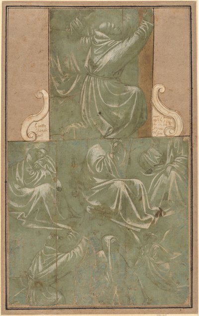 Studies of Saint Francis Kneeling and Other Figures by Florentine School