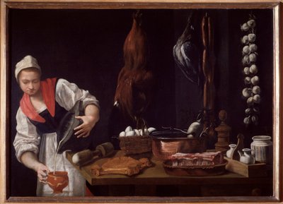 Young Woman in a Kitchen by Florentine School