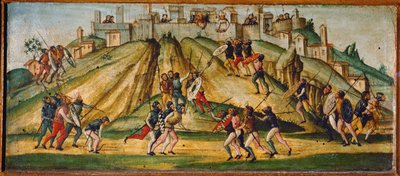 Storming of a fortress by Florentine school