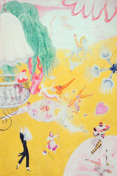 Love Flight of a Pink Candy Heart by Florine Stettheimer