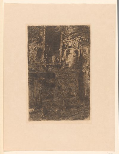 Studio Interior with Stove, Fireplace, and Flower Vase by Floris Verster
