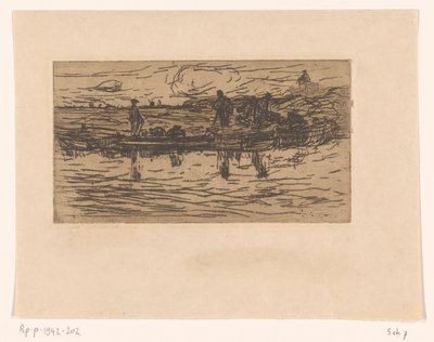 Landscape with Two Figures by the Water by Floris Verster