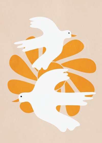 Flying Peace Doves by Flow Line